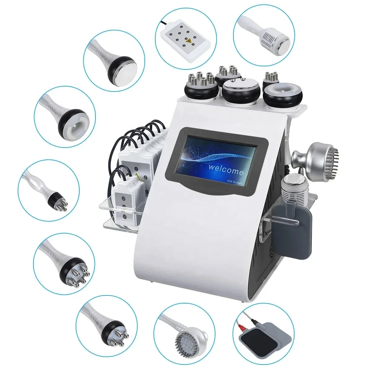 Reduce Fat Shape Ultrasonic Vacuum Cavitation Slimming Machine 9 In 1 Liposuction Weight Loss and Fat Throwing Beauty Instrument