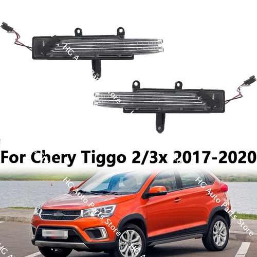 Accesorios de coche para Chery Tiggo 2/3x 2017-2020 espejo retrovisor de coche luz de señal de giro repetidor lámpara de espejo