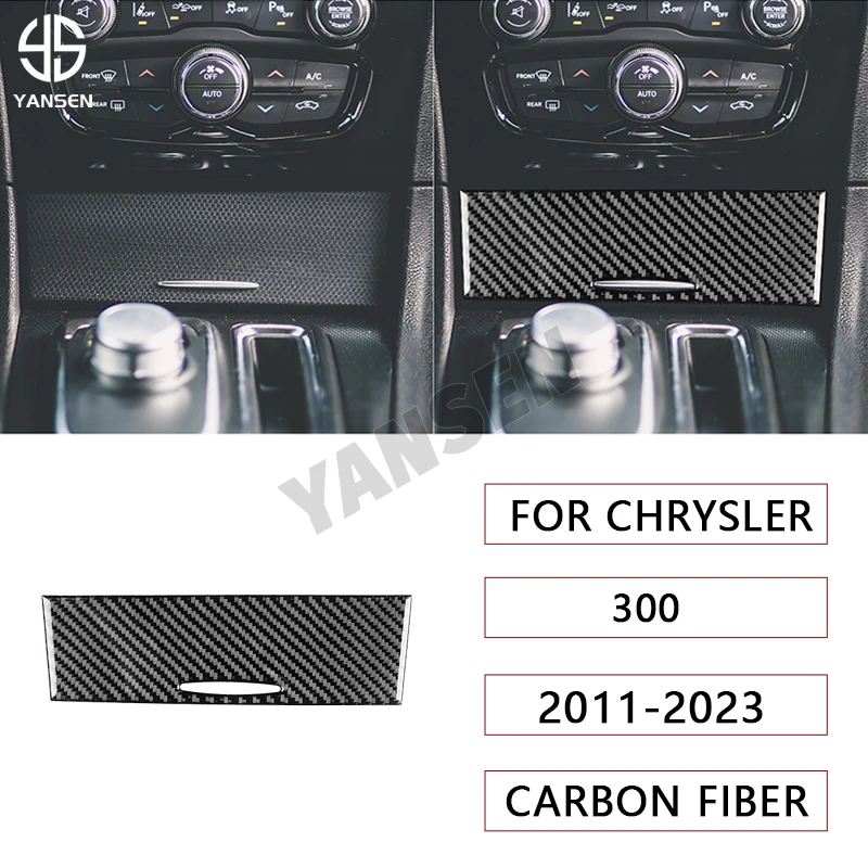 

Car Central Control Socket Cover Frame Carbon Fiber Sticker For Dodge Challenger 2015+ For Chrysler 2011-2023 Accessories