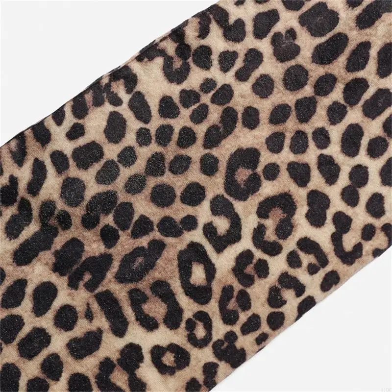 Women Large Size Leopard Patterned Silk Pantyhose Stockings High Waist Control Top Semi Opaque Tights Leggings Hosiery 