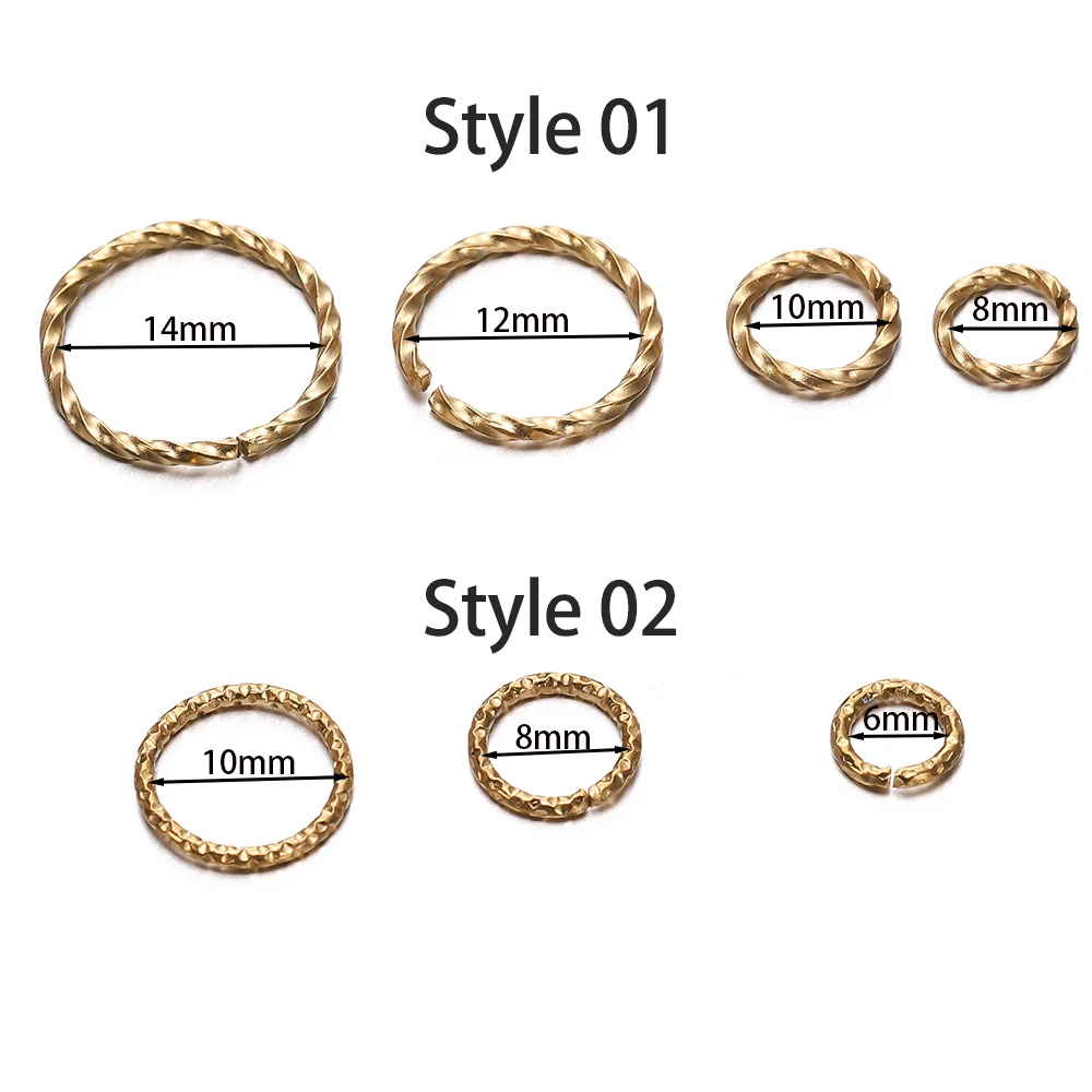 50 teile/los Edelstahl Runde Geprägte Binderinge Twisted Open Split Ring Stecker für Schmuck Zeug Erkenntnisse Liefert DIY – Detail 2