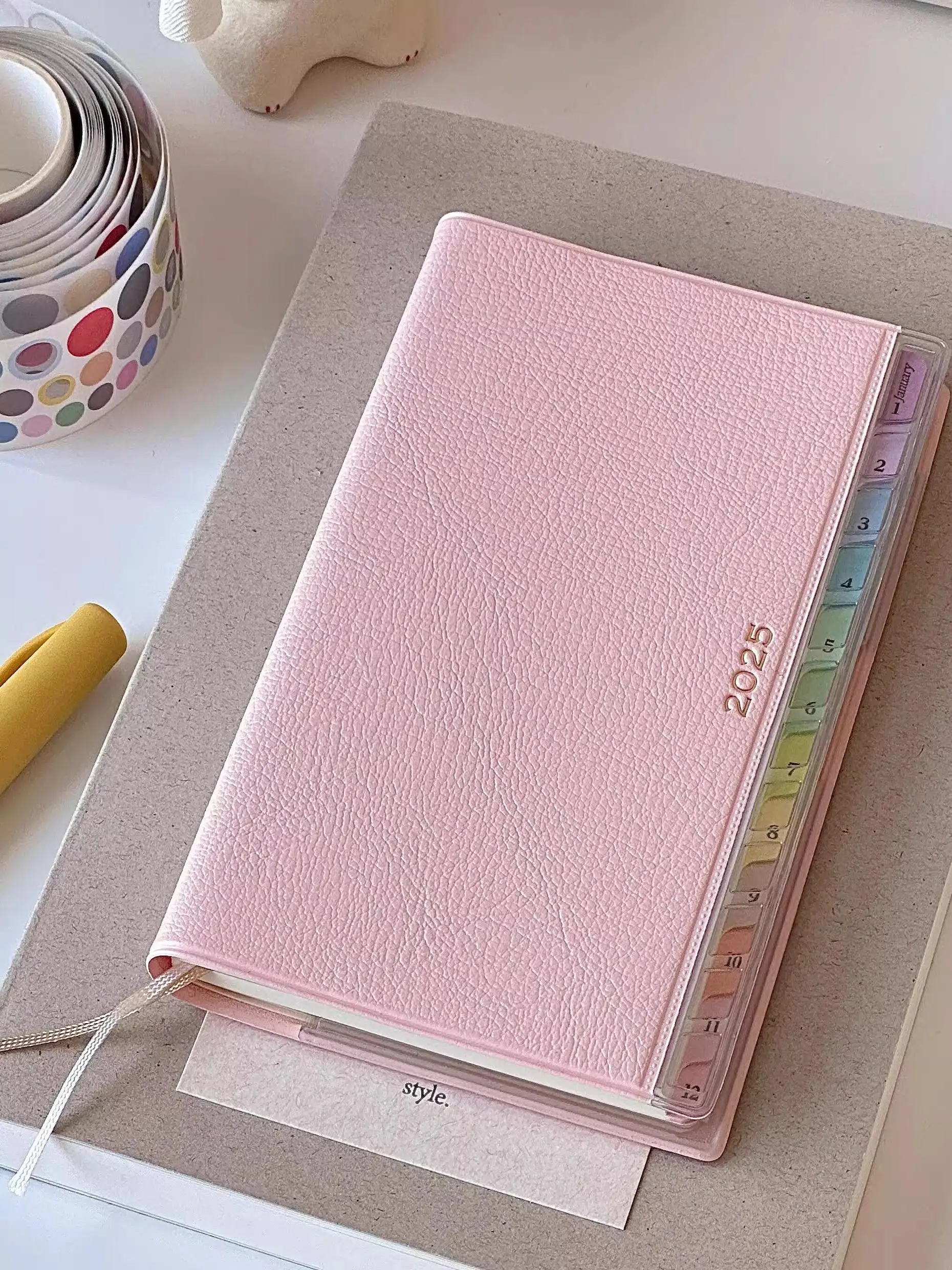 2025 Rainbow Index Schedule Book Notepad Weekly Plan Schedule Diary 2025 Agenda Japanese Planner Weekly Planer Calendar Planner