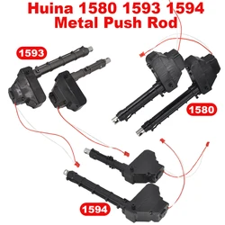 Huina 1580 1593 1594 asta di spinta in metallo con cambio 2S 7.4V per benna e braccio piccolo 1/14 RC escavatore in metallo modello Putter Parts