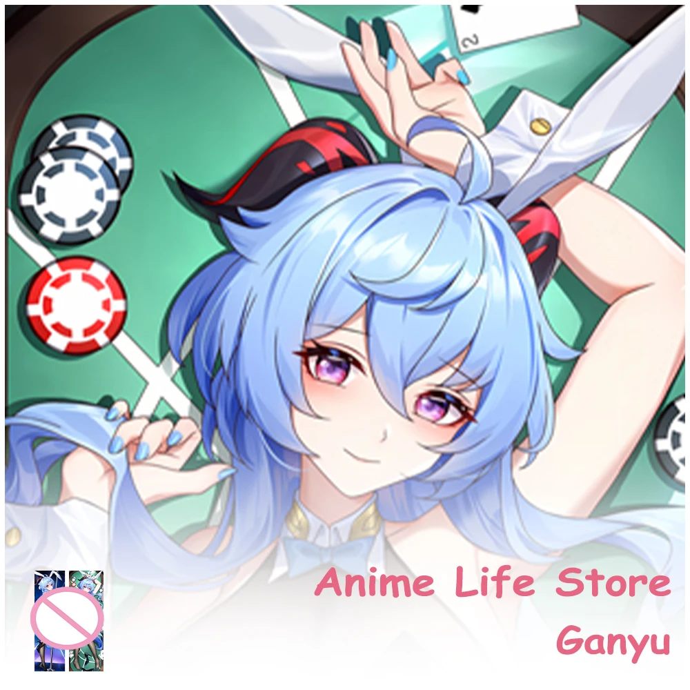 Dakimakura Anime Genshin Impact Ganyu Long Pillowcase Hugging Body Cosplay Props Otaku Bedding Cushion Covers Decor Room