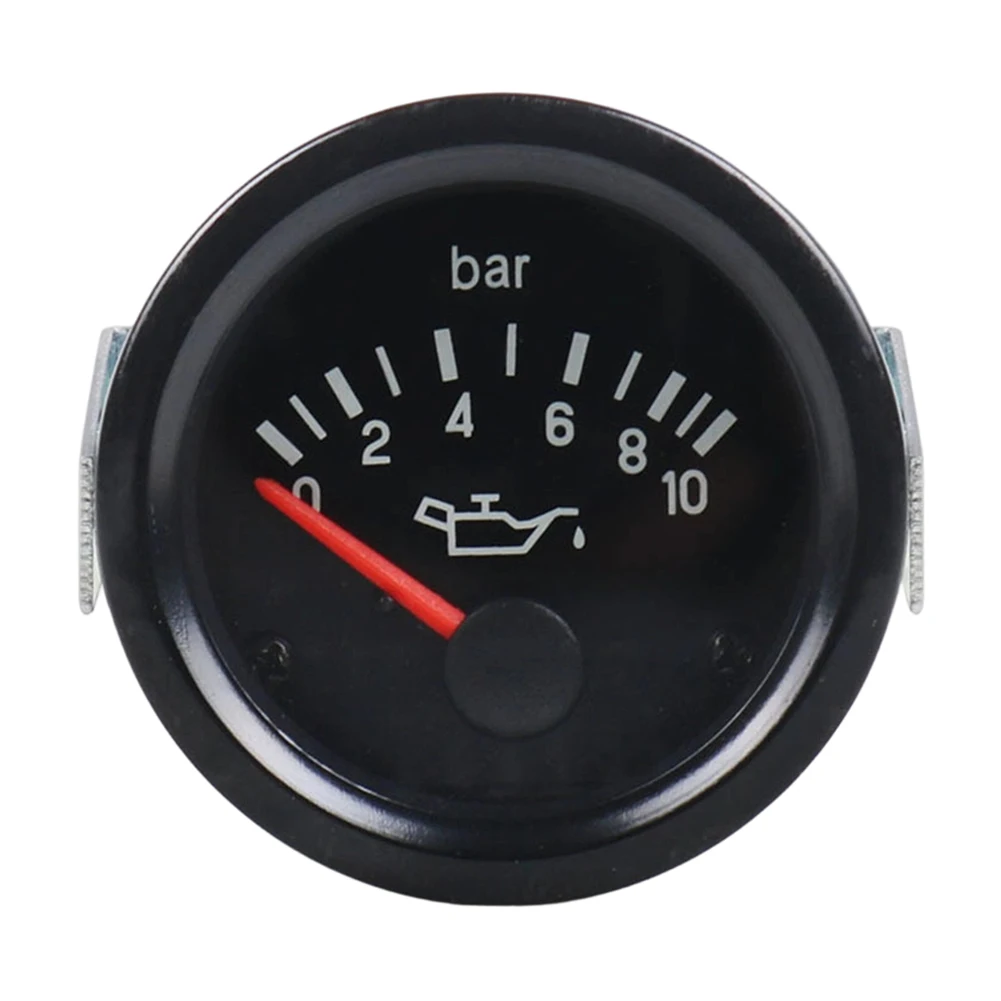 

Automotive Instrument Oil Pressure Gauge Analogue Pointer Display ABS Metal Construction 12V DC Power For Cars