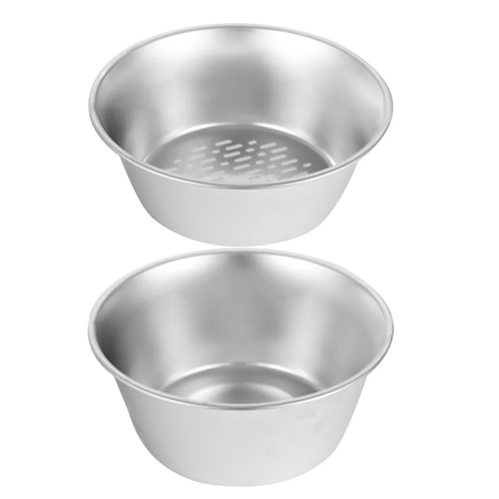 

1 set 1 Set Stainless Steel Mesh Colander Rice Strainer Fine Mesh Basket For Vegetable Fruit Washing Kitchen Drain Basin