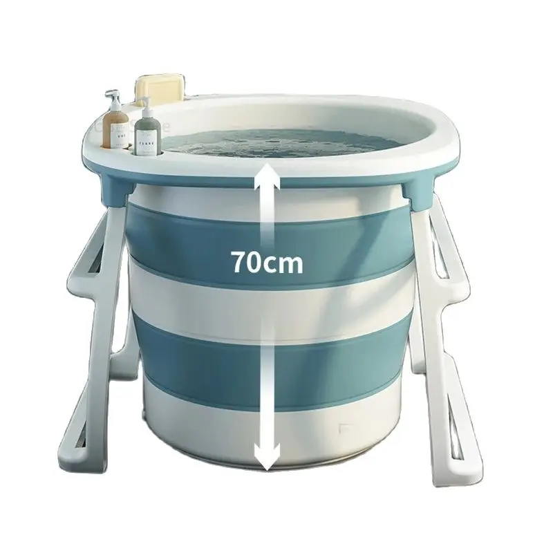 

Household Portable Bathtub Adult Foldable High Bath Bucket Small Apartment hot tub large Bath Bucket Light Luxury Baby Bathtub