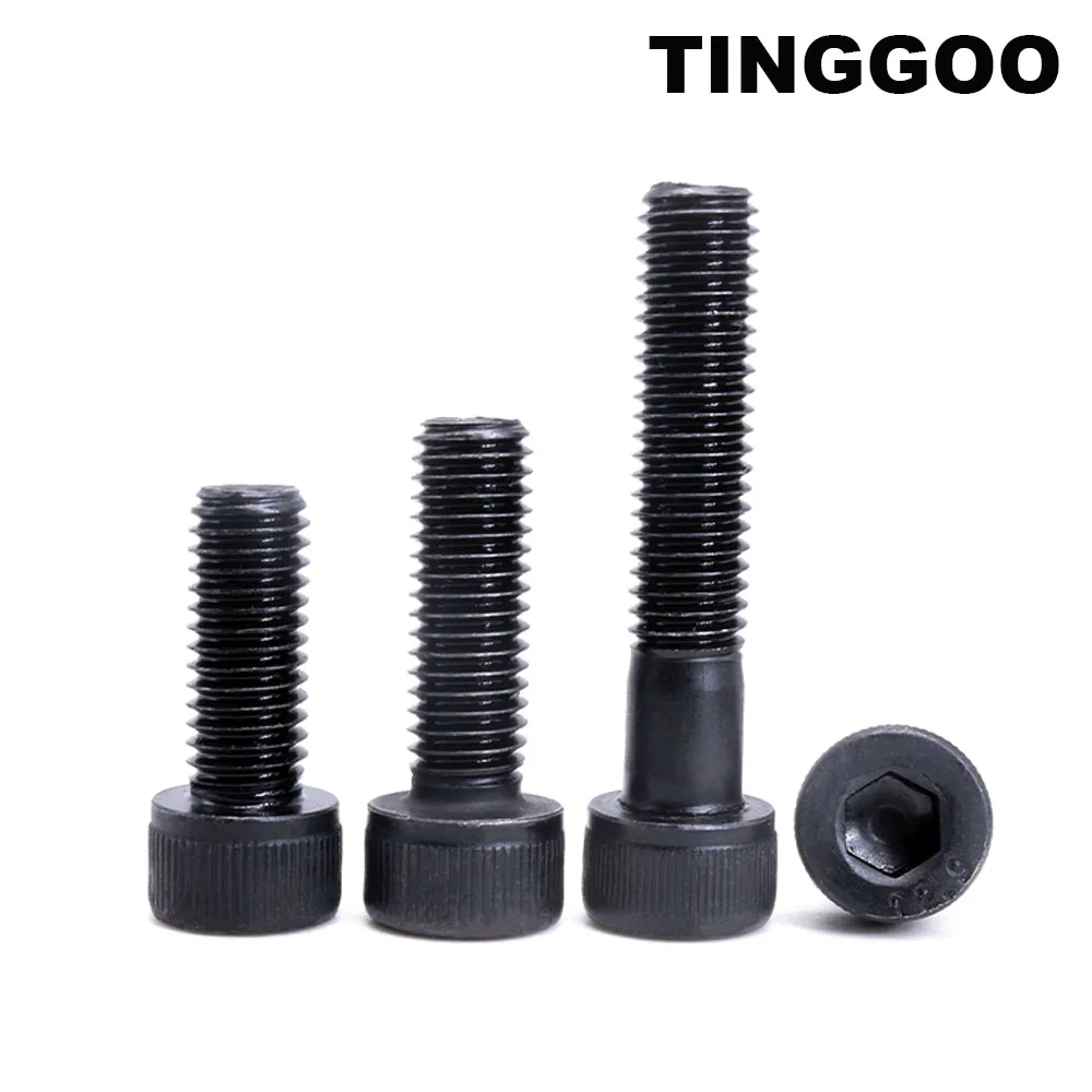 

5/10/25/50pcs DIN912 M1.4 M1.6 M2 M2.5 M3 M4 M5 M6 M8 Black Grade 12.9 Alloy Steel Allen Hexagon Hex Socket Cap Head Screw Bolt