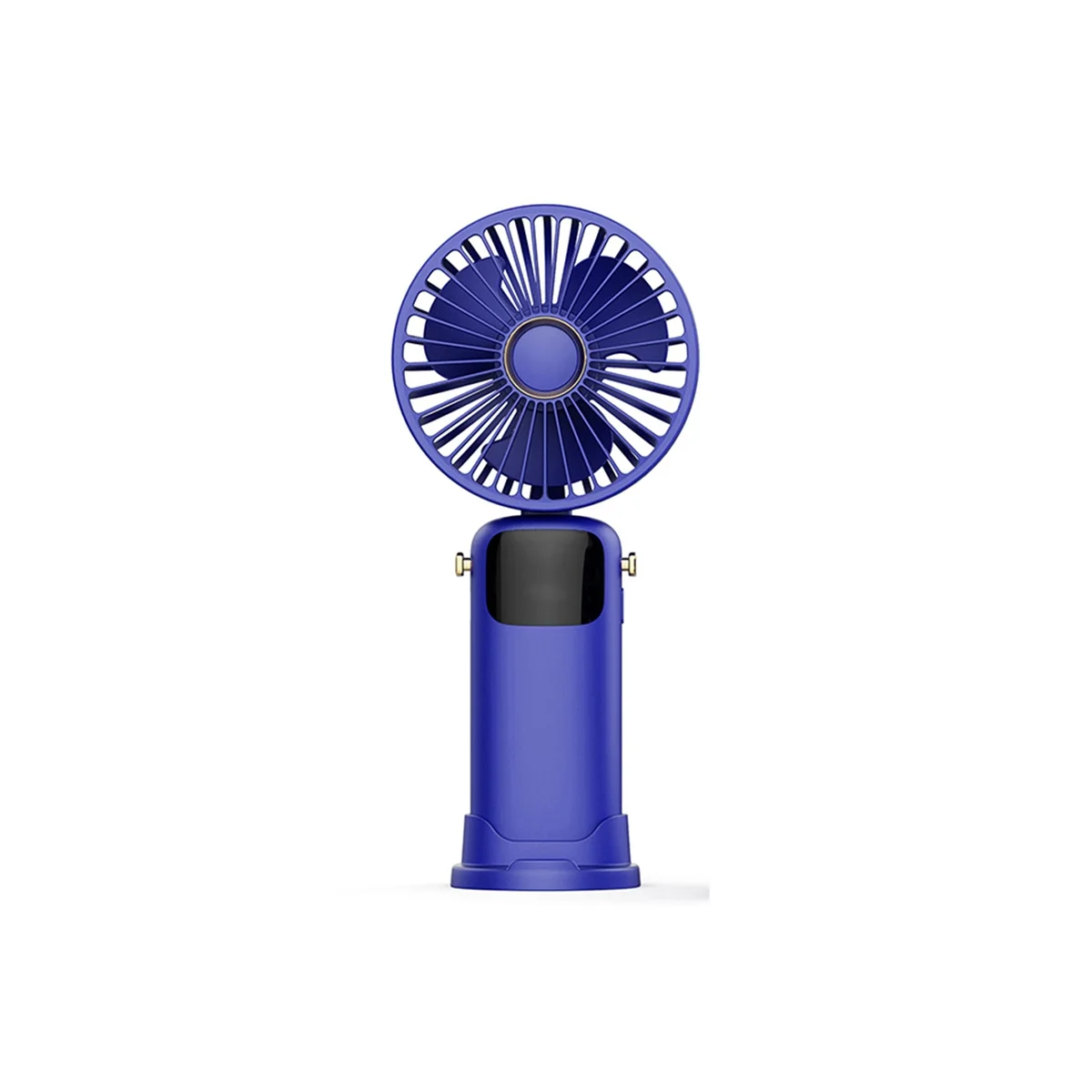 3000MAh Summer Handheld Fan Portable Folding Fan USB Charging High Wind Power Fan with LED Screen for Student Blue