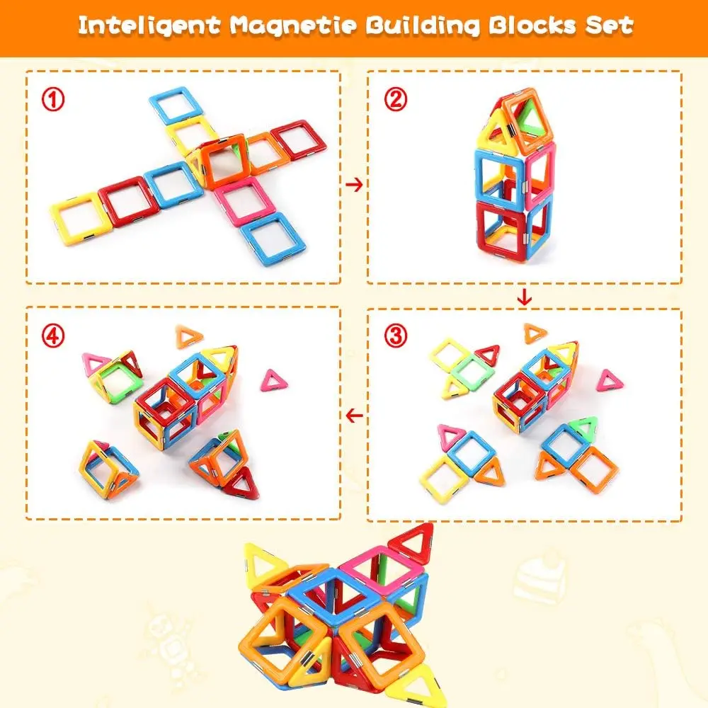 Magnets Toys for Kids Magnetic Building Blocks For Boys Girls Games For Children Age 5 To 7 Building Blocks Set