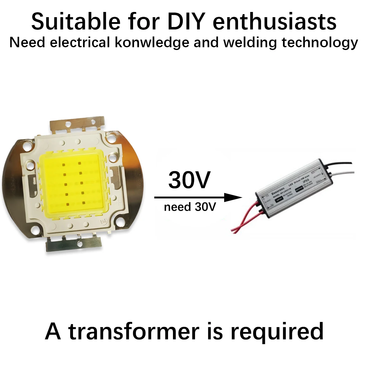 Module LED COB à spectre complet (série AT3) – 50 W 30 V, source d'éclairage d'aquarium intégrée