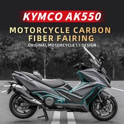 Use For KYMCO AK550 2021 Motorcycle The Carbon Fiber Protective Decoration Stickers Kits Body Plastic Parts Area Accessories