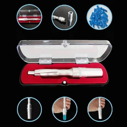 Silver Three-needle Blood Lancing Pen Cupping Acupuncture Massage Device For Blood Test Blood Collection Device Adjustable Depth