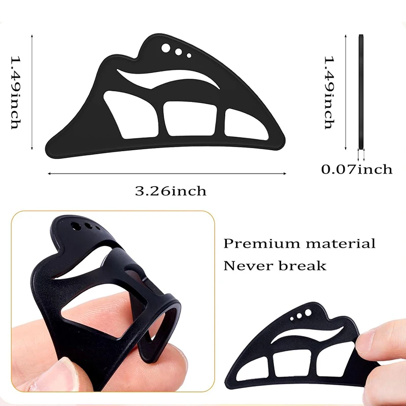 5-in-1 oogschaduw stencil siliconen oogschaduw tool herbruikbare oogmake-up hulp stencils eyeliner sjabloon voor beginners make-up tool