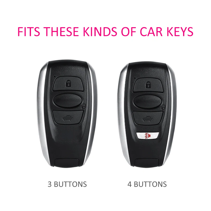 2x Silicone Car Key Fob Cover Case Holder Keychain For Subaru Forester Impreza Crosstrek Outback XV Ascent Legacy BRZ WRX GR86 view 2