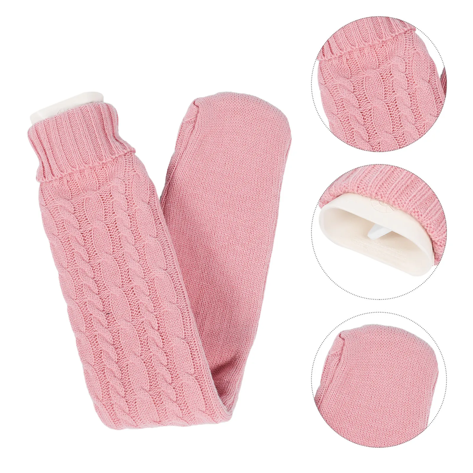 

1Set Hot Water Bottle Set Household Rubber Hot Water Bag Detachable Knitted Cover Warm Winter Heat Therapy Hand Warmer