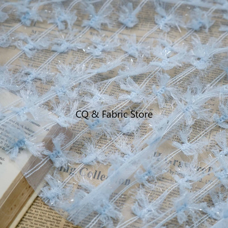 

Stripe Bowknot Mesh Embroidery Lace Fabric for Dress, Blouse, Evening Dress, Wedding Gown, Skirts, Costumes, Doll, Lace Sewing