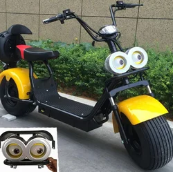 12V Little Yellow People Headlight Personality Accessories Modification Bracket Lamp Cover for Citycoco Electric Scooter