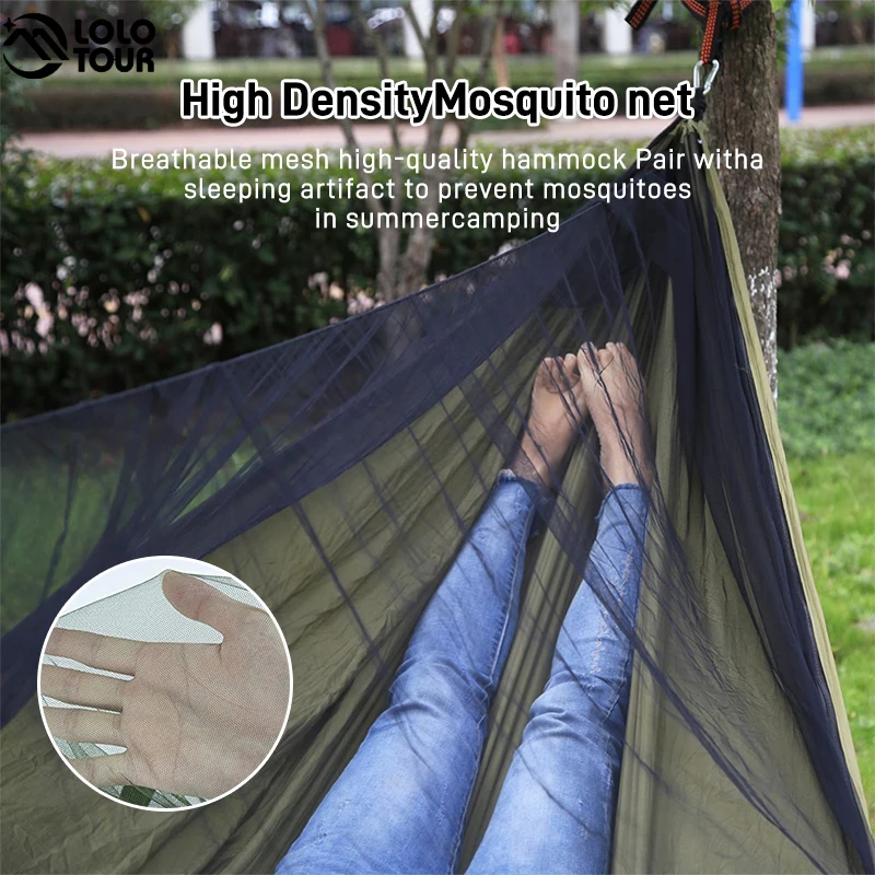 290x140cm Camping Drawstring Hammock Can Accommodate Up To 700 Pounds Of Portable Portable Hammock For Indoor And Outdoor Hiking image 5