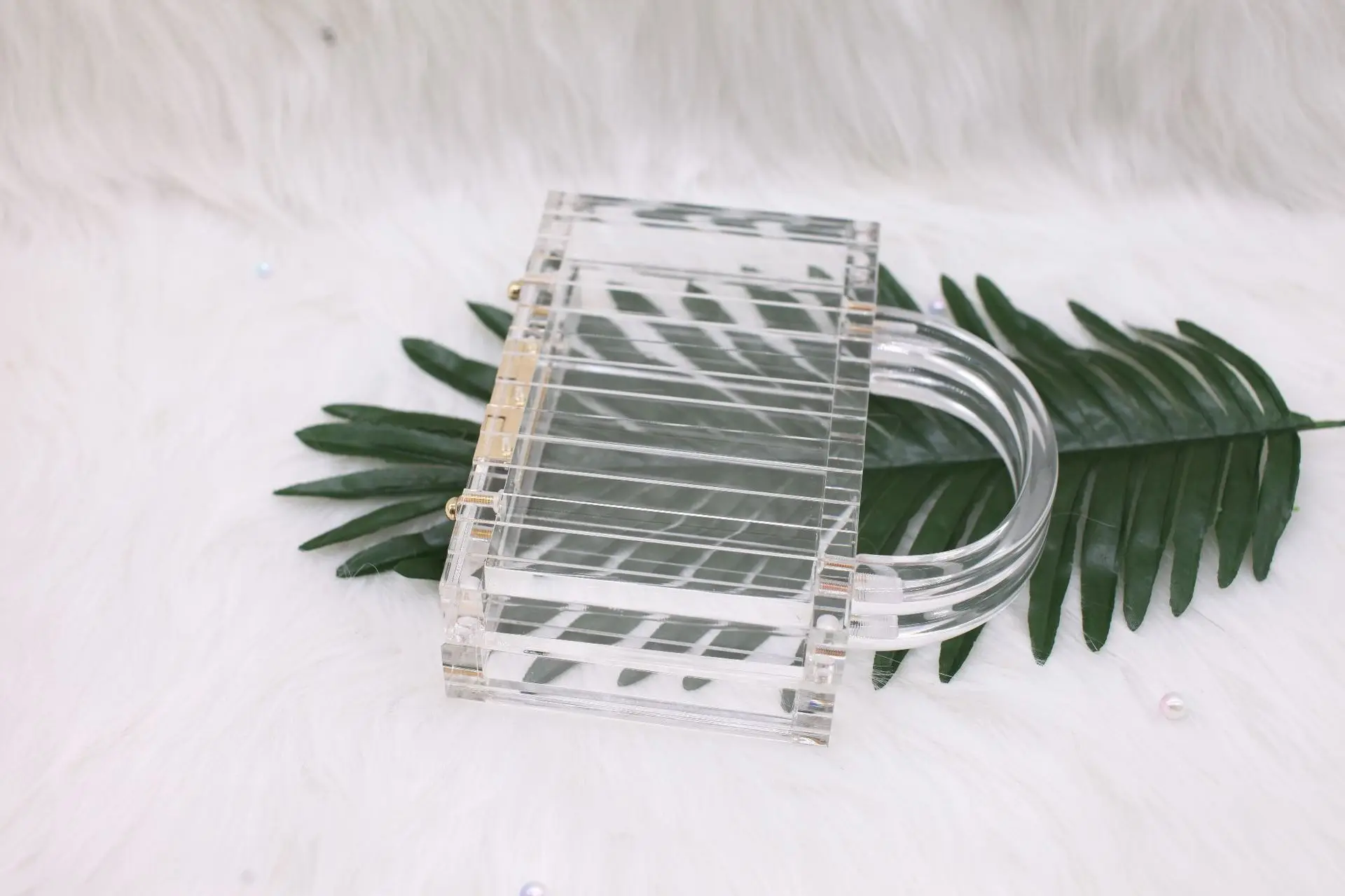 

Transparent And Fashionable Portable Acrylic Bag Simple Rectangular Dinner Clutch Bag For Women Bolsos De Fiesta Para Mujer Boda