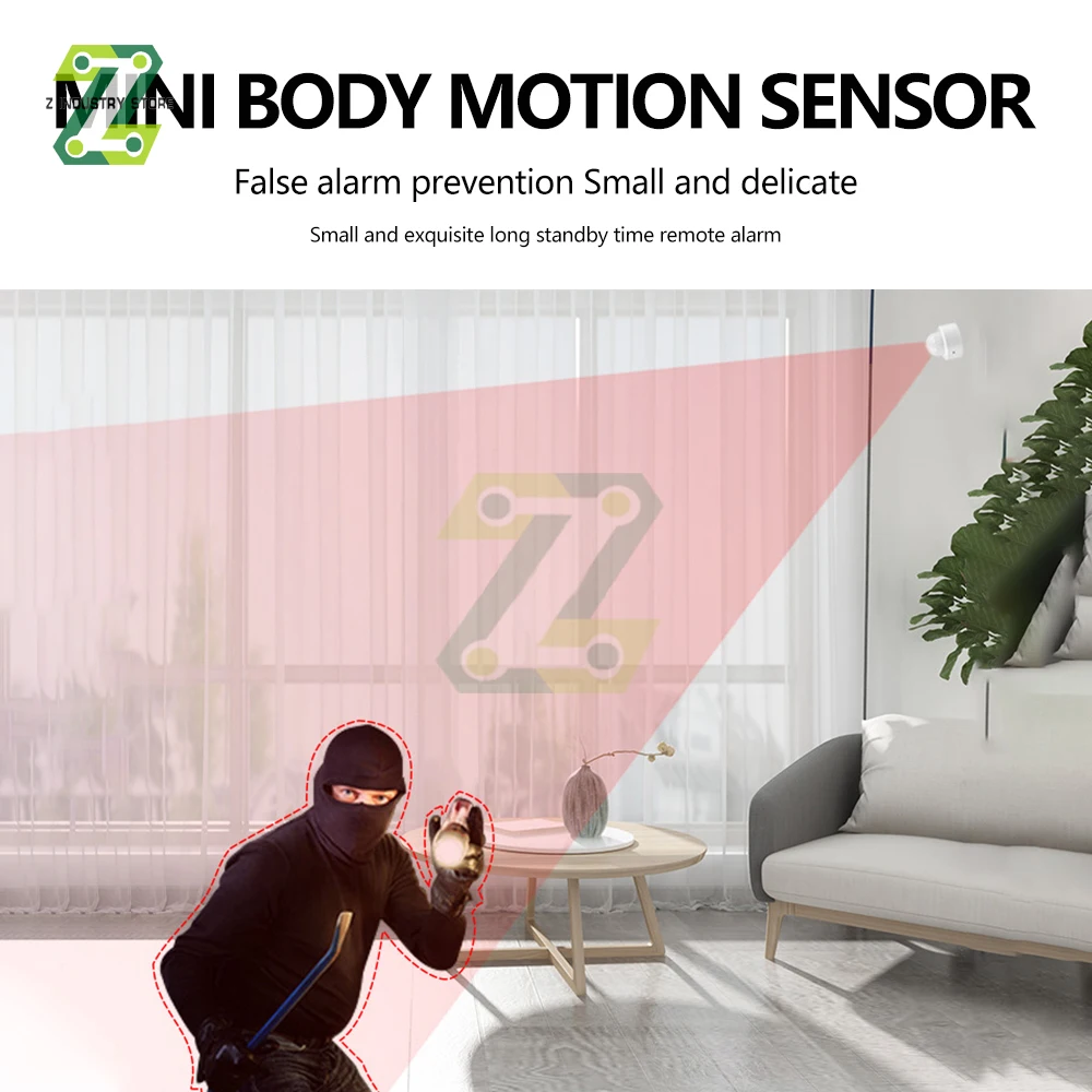 Zigbee 3.0 Tuya Mini Smart Human Body Sensor Motion Movement PIR Transducer Infrared Detector Smart Life Smart Home Security