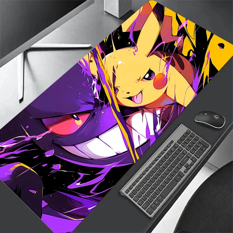 لوحة ماوس كبيرة 900x400 غير قابلة للانزلاق Gengar P-pokemon G-Gengars حصيرة لوحة المفاتيح ألعاب الكمبيوتر لطيف المطاط Kawaii الجدول منصات أجهزة الكمبيوتر المحمولة الألعاب
