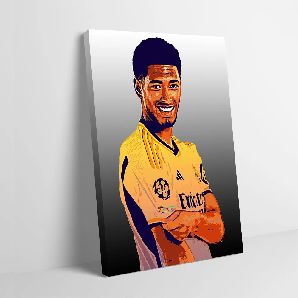 Jude Bellingham Soccer Player Poster Customizable Printed Canvas Painting Wall Art Gift for Room Ornaments Bedroom Decoration