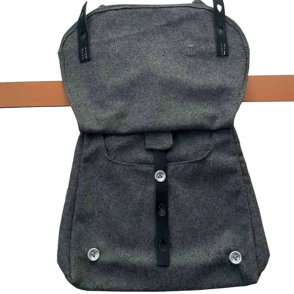 Kit correa en Y cuero vaca réplica WWII alemán – Bolsa pan + cinturón - imagen 5