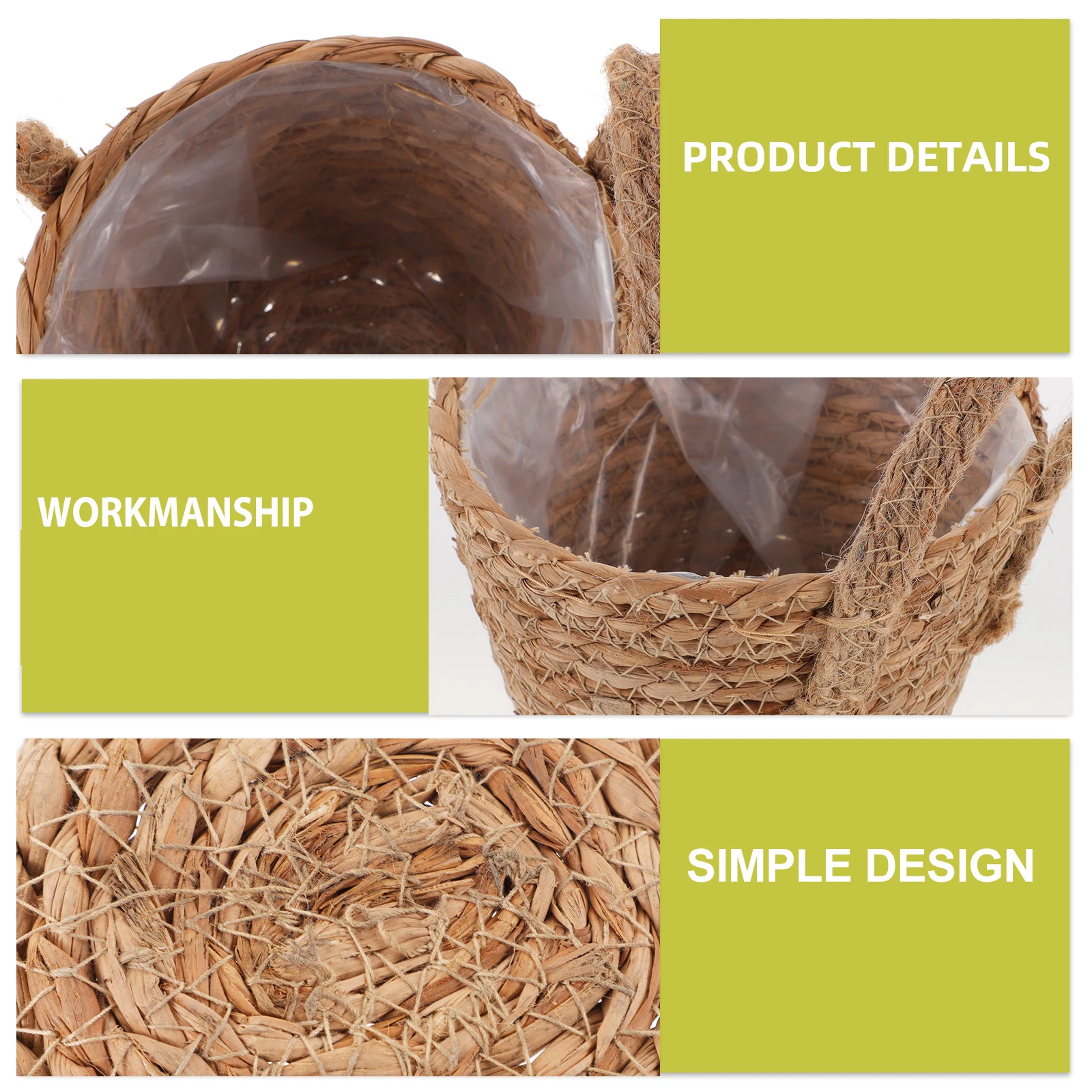 

Rattan Woven Basket Decorative Planter Baskets for Indoor Decorative Flower Basket Plants Storage ganizer Household Weaving Pot