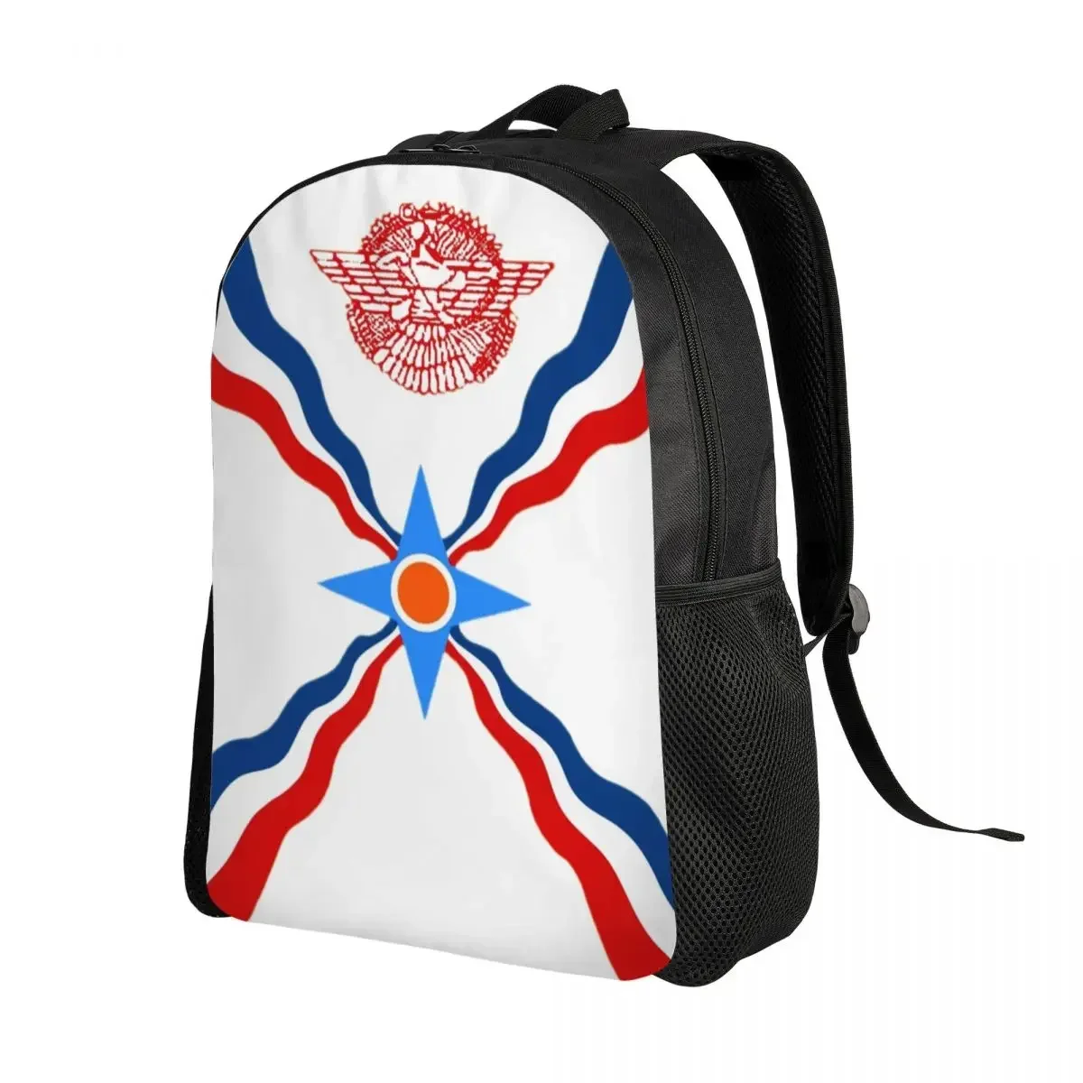 Assyrian Suryoyo Flag Backpacks for Women Men Waterproof School College Syriac Aram Bag Print Bookbags