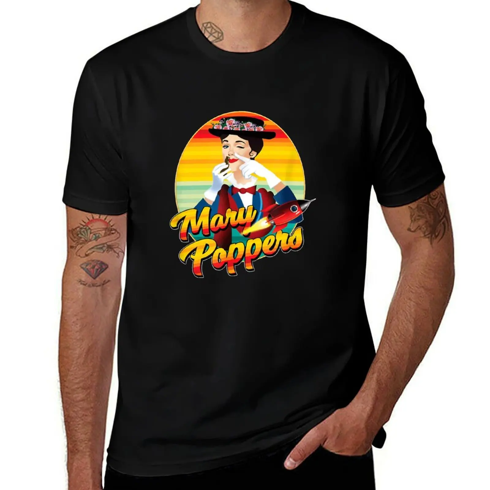 Funny Mary Poppers Sarcastic Graphic T T T-Shirt Urban Style Print T-Shirt