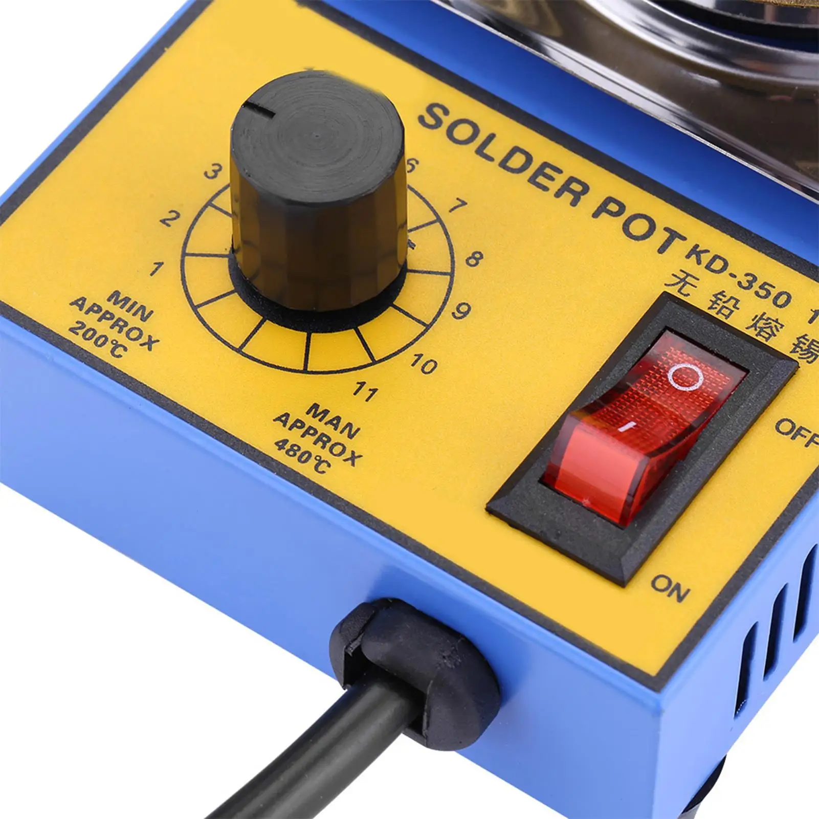 150W Adjustable Electric Soldering Bath Pot 110V 50mm - Efficient Desoldering Tool (US Plug)