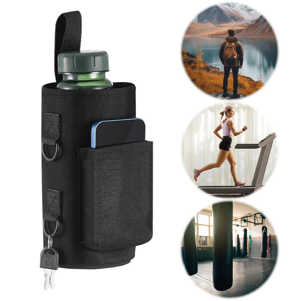 

Magnetic Bottle Bag with Shoulder Strap Water Bottle Holder Phone Holder for Men Women Workout Fitness Travel Outdoor