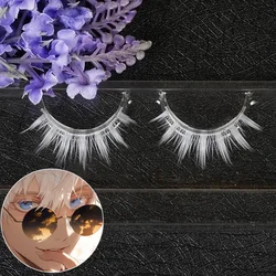 Gojo Cosplay Satoru False eyelashes Anime Jujutsu Kaise n Eyelash White Eyelashes Adult Stage Makeup Hallowmas Women Men