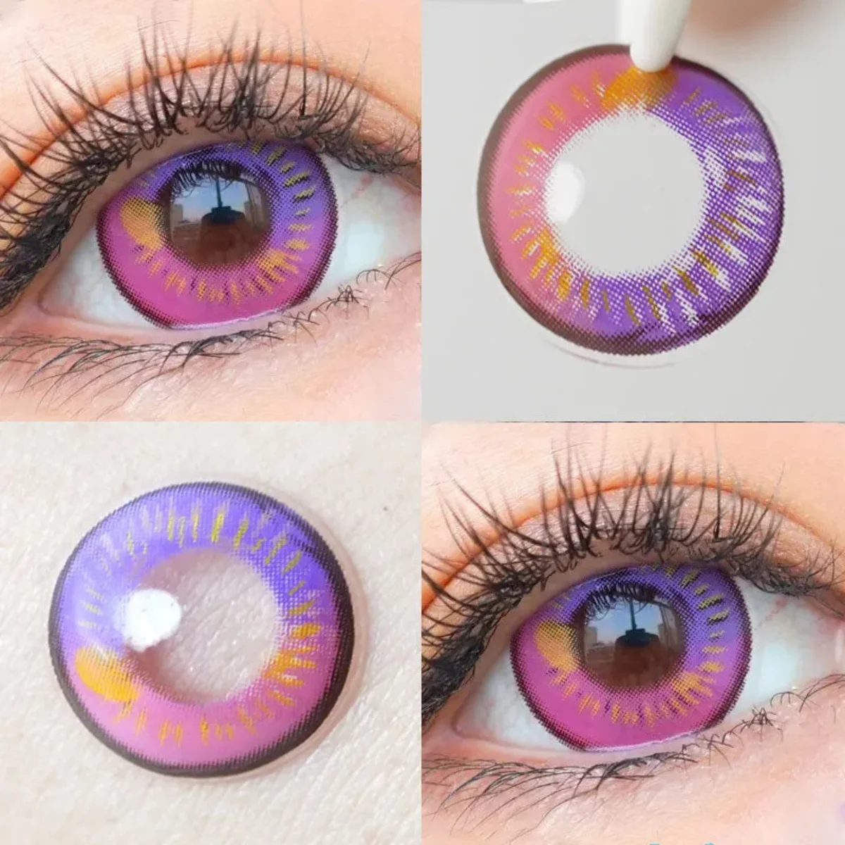 VISUASHOW Eye Beauty Farbige Kontaktlinsen Anime Cosplay Natürliche Weiche Linsen für Coser Tägliche Party Halloween Make-up Kontaktlinsen – Detail 9
