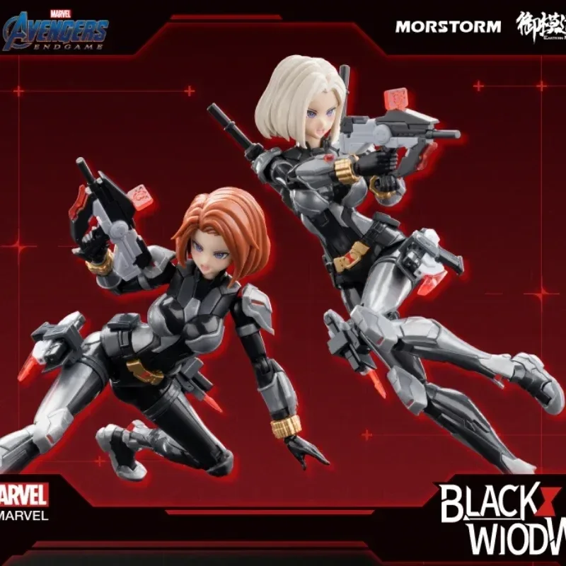 

Original Marvel Black Widow Anime Comics The Avengers Action Figure Mobile Suit Girl Toys Model Static Christmas Gifts For Gifts