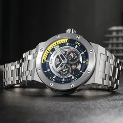 IW High Quality Brand Men's Watch Waterproof Sapphire Mirror Surface Luminous Hollow Out Fully Automatic Mechanical Watch reloj