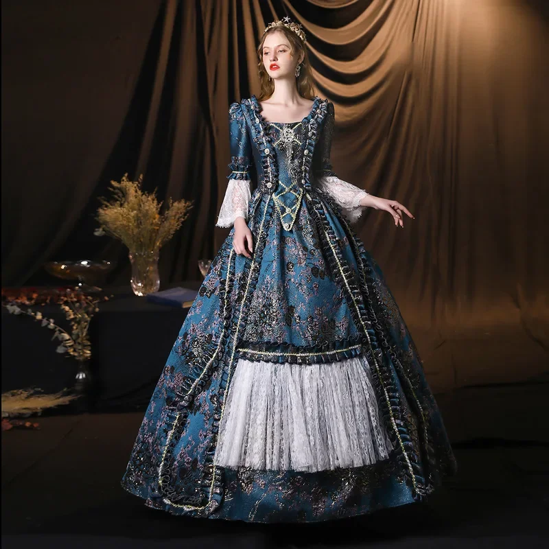 Cosplay Medieval Renaissance Gown Robe Victoria Palace Princess Dress Halloween Carnival Party Costumes For Women Adult Costumes