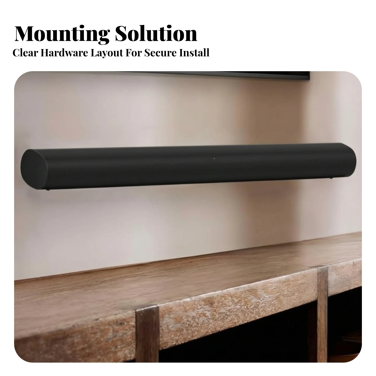 Soundbar Wall Mount Sleek Soundbar Mounting Bracket Bracket with Mounting Hardware Sturdy Speaker Mount Heavy-Duty