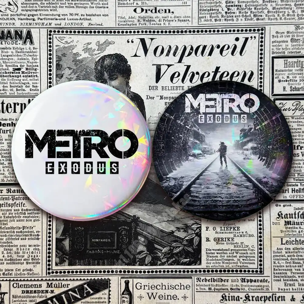 M-Metro Exodus 2033 Last Light Button Badge 2PC Sets for Bags & Clothes & Accessories Metal Pin Vibrant Collection