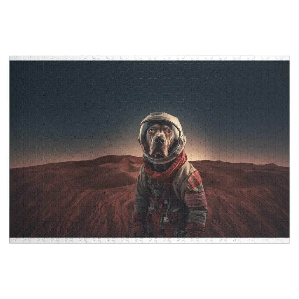 

weimaraner on a tour to mars Jigsaw Puzzle Custom Child Gift Custom Jigsaw Puzzle