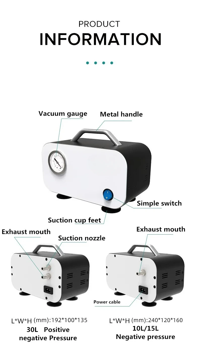 Oil-Free Diaphragm Vacuum Pump, Small Pumping Positive And Negative Pressure, Mini Filter Device, Laboratory Pump