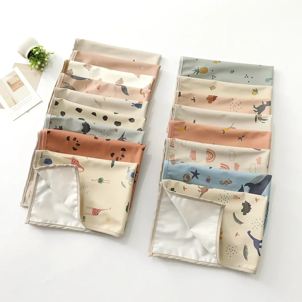 Estera para pañales de bebé, PU suave, impermeable, a prueba de fugas, lavable, almohadilla para orina para recién nacido, cambiador, forros, esteras de viaje reutilizables para Picnic