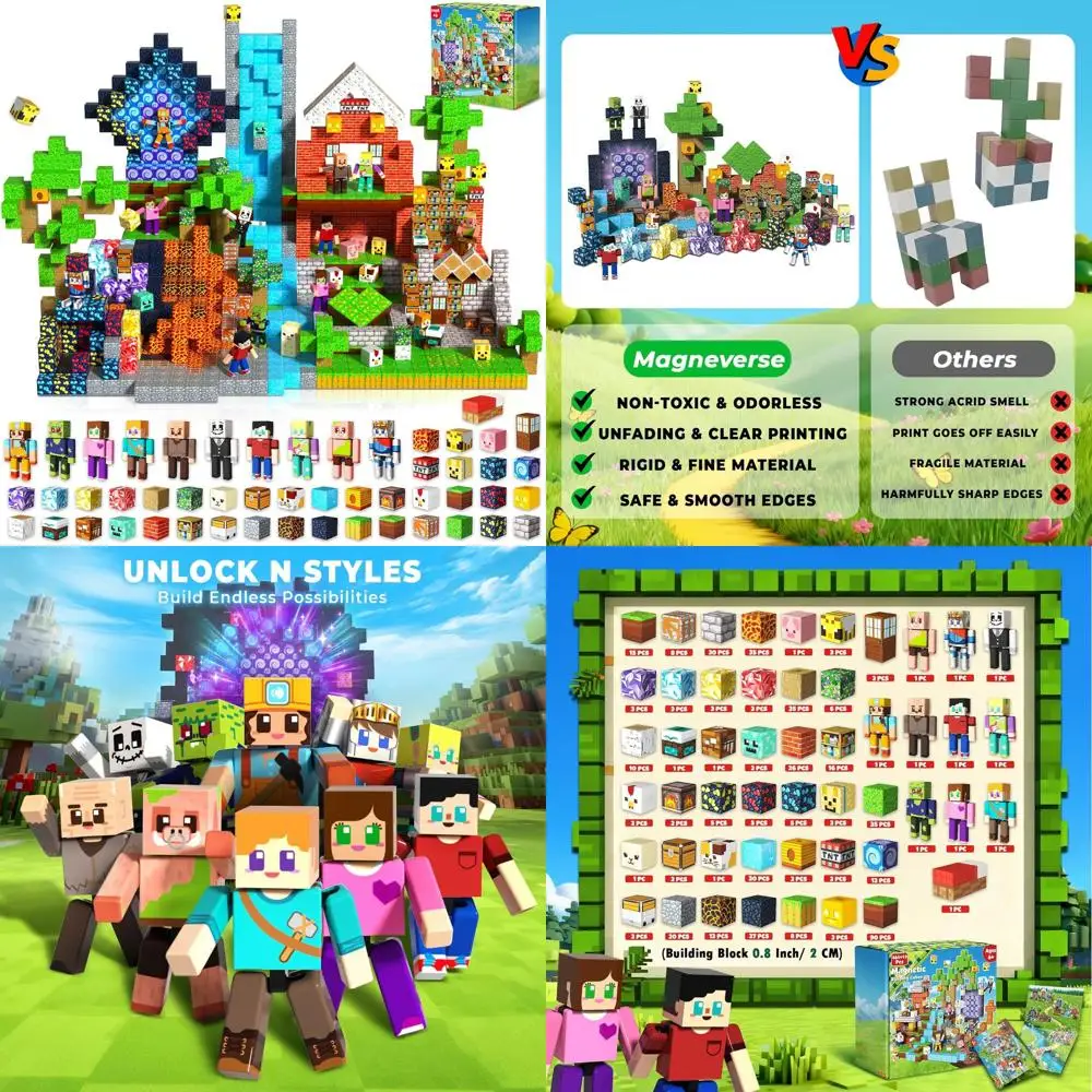 Set di blocchi magnetici STEM - 474 pezzi per bambini 4-8, giocattoli educativi da costruzione, regalo ideale per bambini di 3-12 anni