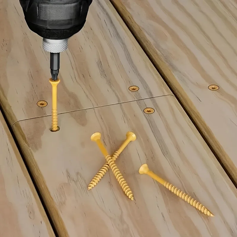 Picture 6: 100/120/200Pcs Coarse Thread Deck Self Drilling Screws Star Flat Head Rust Resistant Wood Fasteners Repair Tools  #8 #9 #10