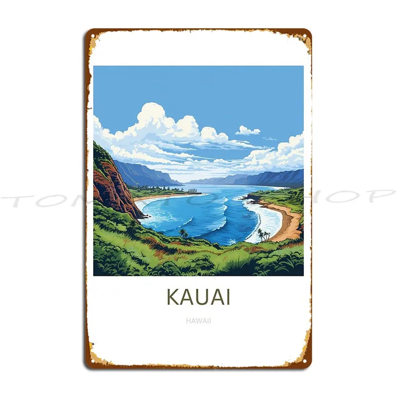 Kauai Hawaii Metal Sign Vintage Custom Funny Home Iron Tin Sign Poster