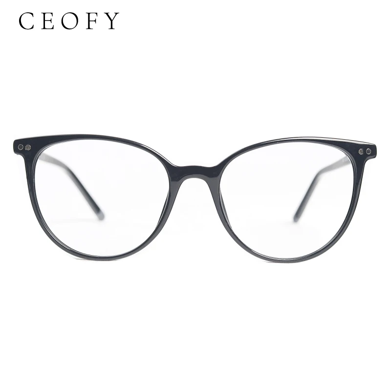 Ceofy Women Round Fashion Vintage Magnetic Sun Clip Polarized Sunglasses Glasses Frame Brand Designer
