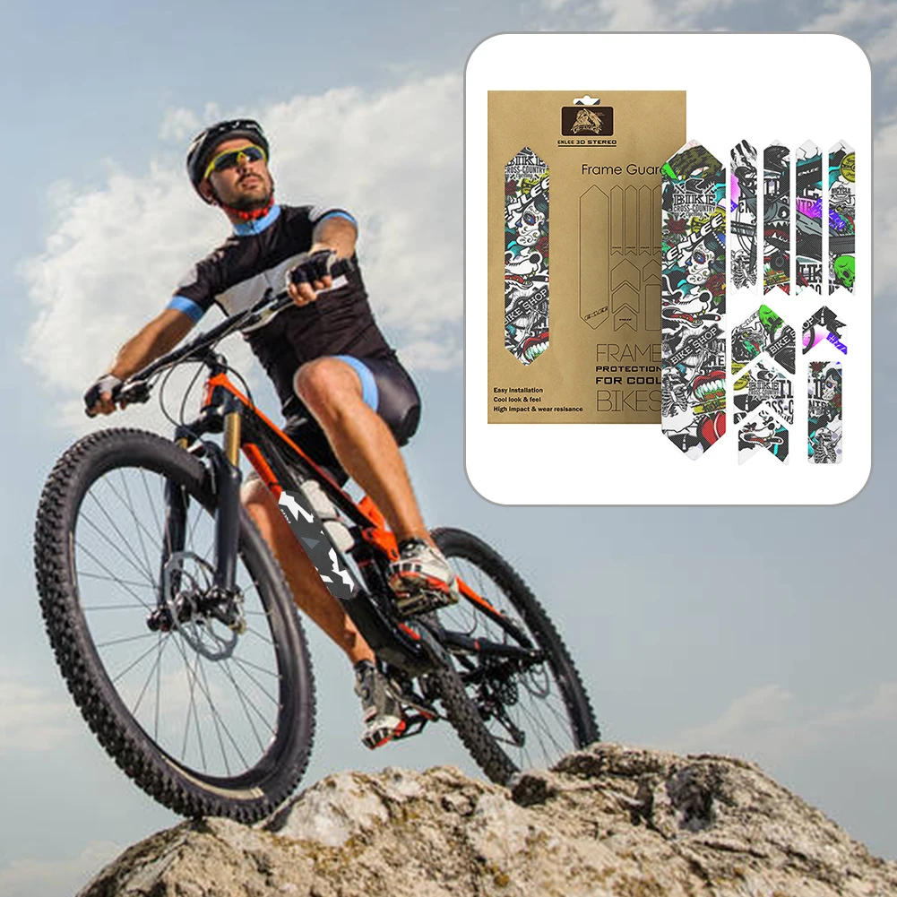 MTB Bicycle Front Fork Frame Guard Stickers Scratch-Resistant Reusable Bike Sticker for Mountain Bike Accessories