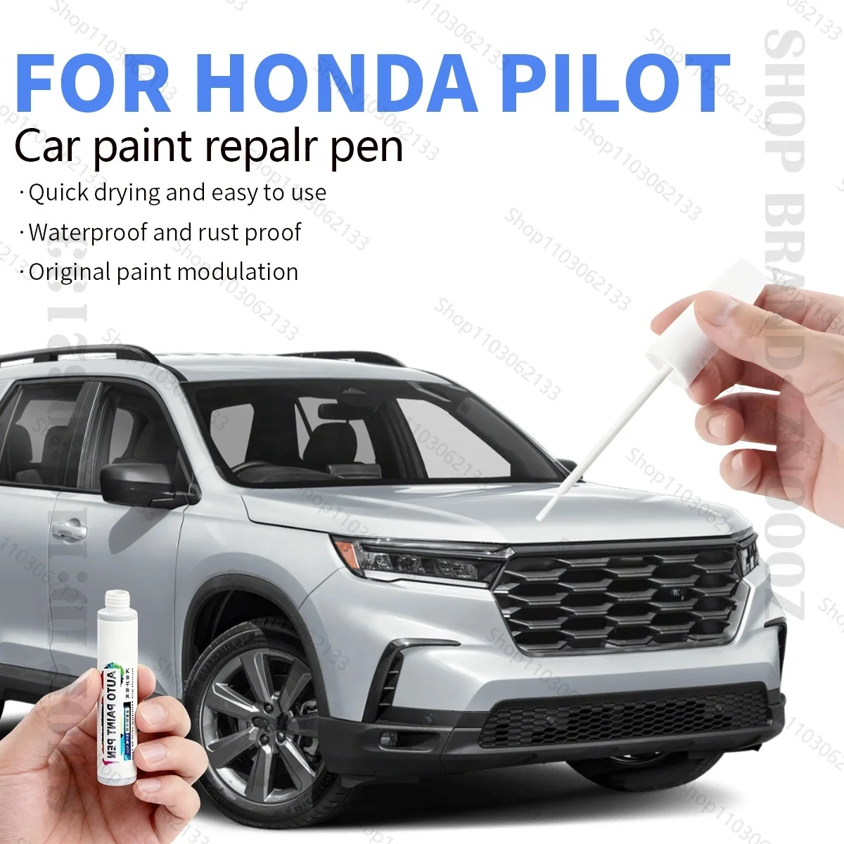 

Для Honda Pilot 2003-2025 YF1 YF2 YF3 YF4 Ручка для ремонта краски Touch Up Засіб для удаления царапин DIY Автоаксессуары Черный Белый Серебристый Серый