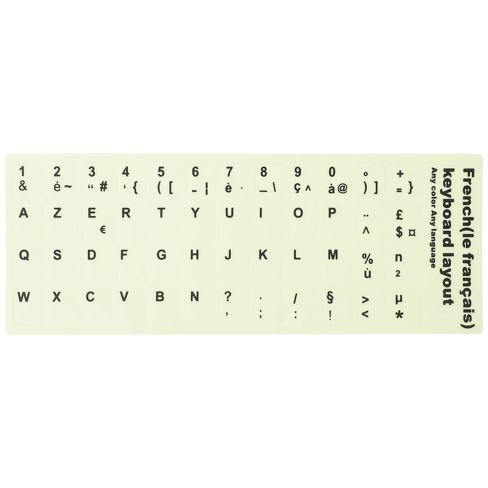 

Night Light Keyboard Stickers Universal French English Letter Decals Easy Install Durable Computer Accessories